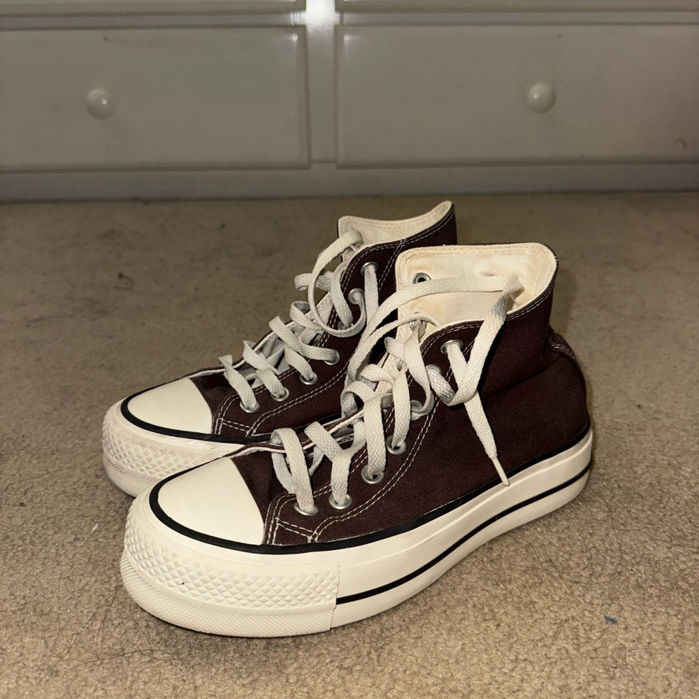 Brown Platform High Top Converse